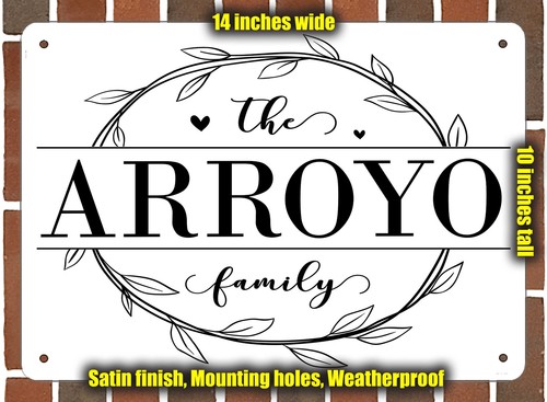 Arroyo family targa - family, decorativa